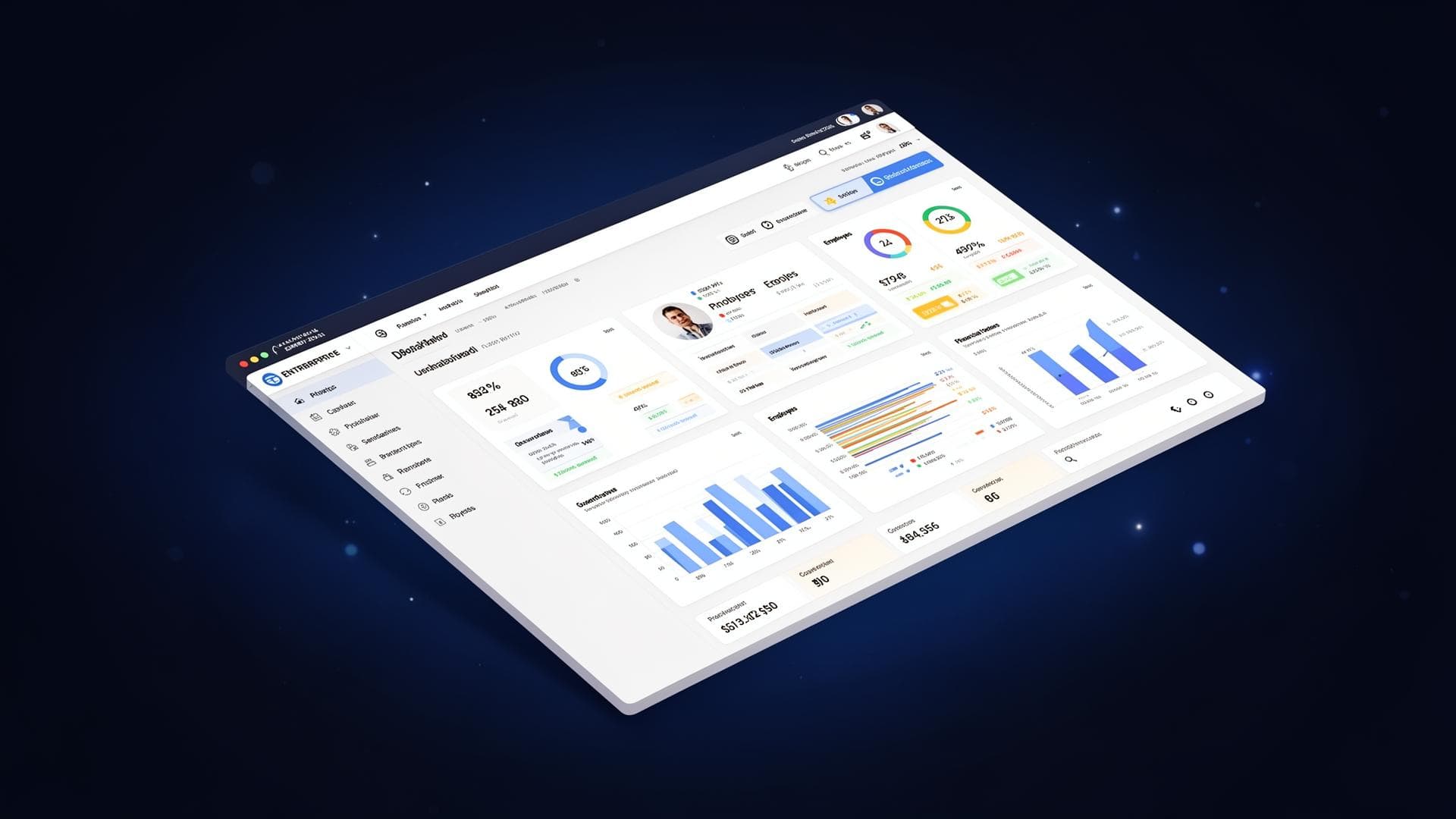 GloERP enterprise dashboard overview